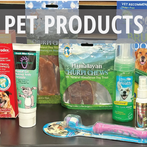 Pet products available at Ponga's Pet Palace